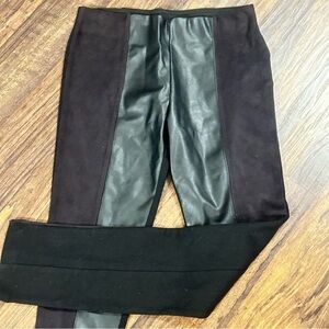Zara Faux Leather Suede Day to Night Edgy Chic Ankle Length Leggings Size XS
